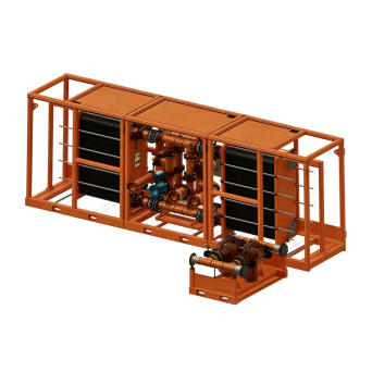 Пластинчатый охладитель бурового раствора